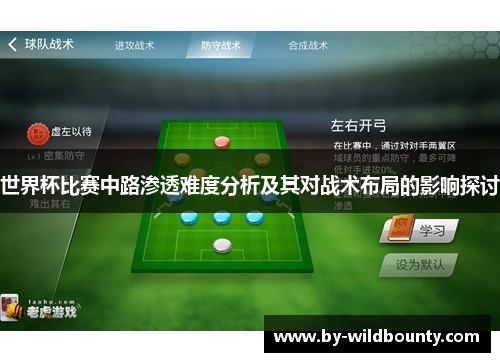 世界杯比赛中路渗透难度分析及其对战术布局的影响探讨